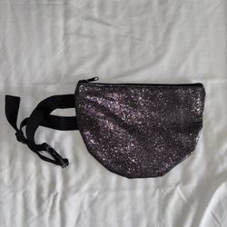 Glittery Black Waist Bag