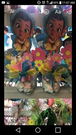 Moana bebe centros de mesa