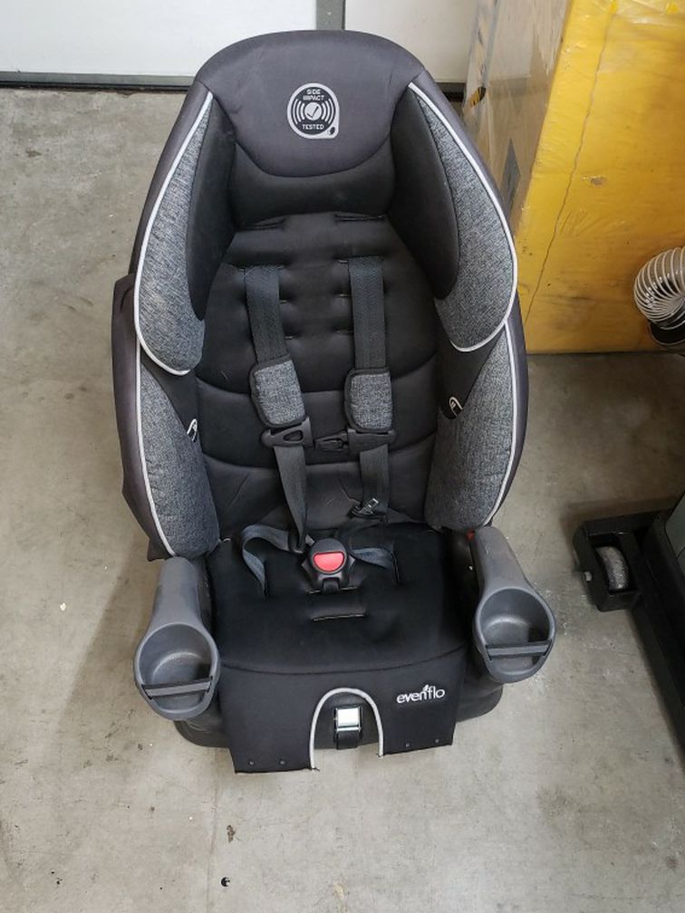 Evenflo Car Seat. Convertible 5- Point Harness To High- Back Booster