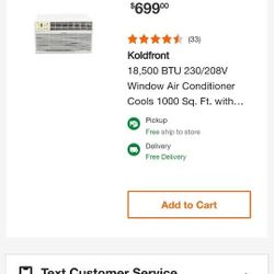 Koldfront 18,500 Window AC/Heater Unit. Handles Up To 1000 Square Feet 