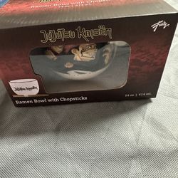 Jujitsu Kaisen Ramen Bowl With Chopsticks 14oz