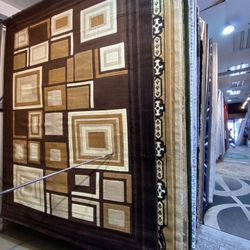 8x10 Area Rugs Carpet Rugs Modern Design Thick Colors Chocolate Brown Beige