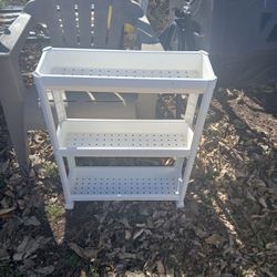 Plastic Cart With 3 Baskets And Wheels 