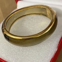 Pulsera Caña Gold Filled Piedras Joyería Antigua 