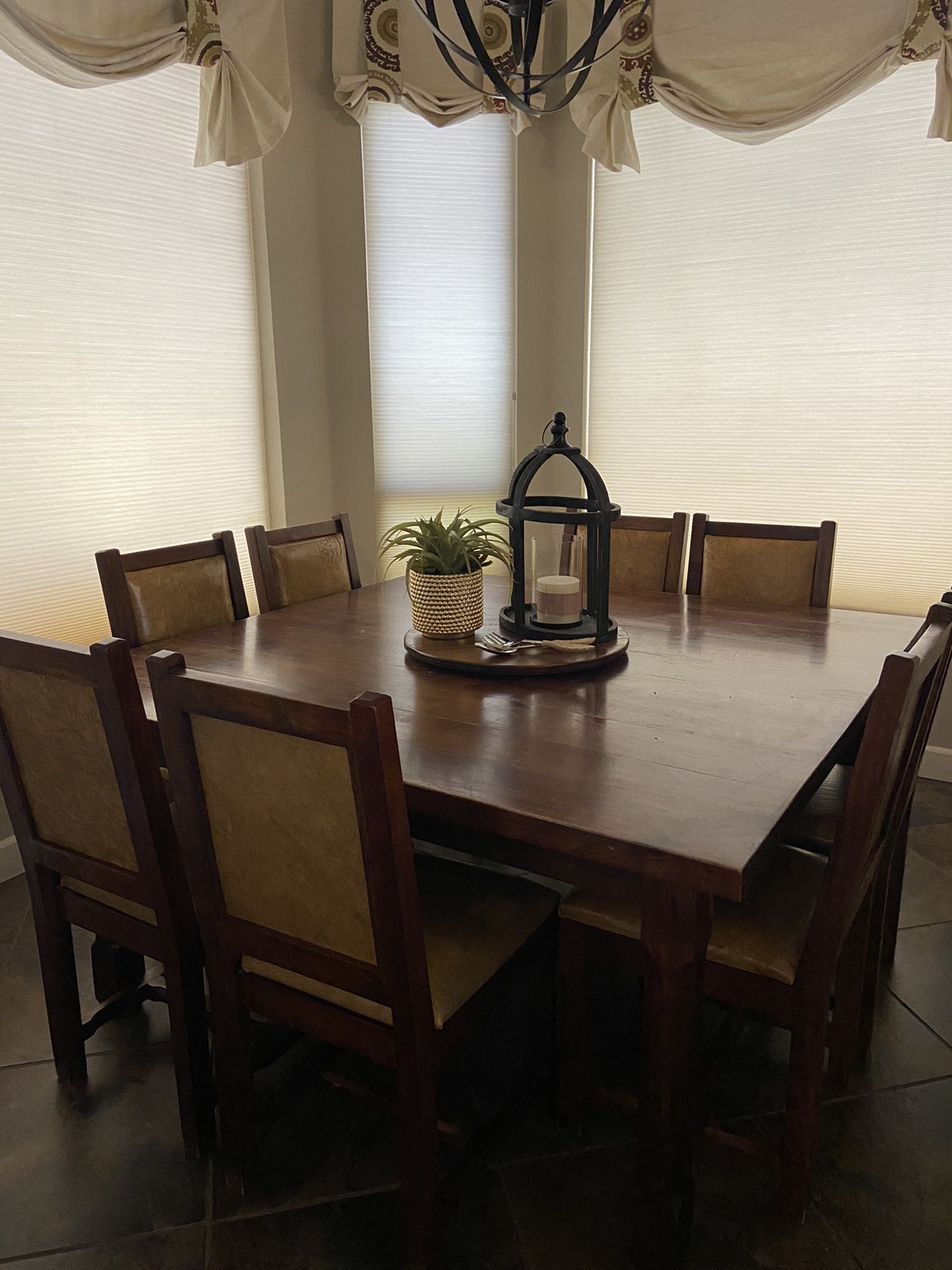 Square wood dining table 60x60 seats 8