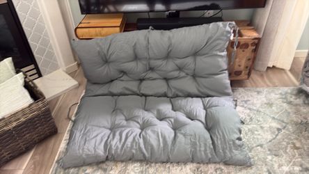 Seat cushion for outdoor bench or swing