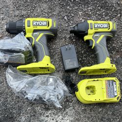 RYOBI ONE+ 18V Cordless 2-Tool Combo Kit with Drill/Driver, Impact Driver, (2) 1.5 Ah Batteries, and Charge