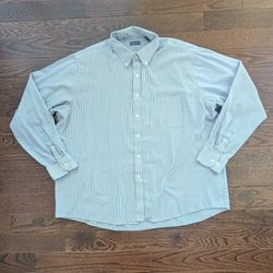 Van Heusen Mens Striped Dress Shirt Regular Fit Button Down, 2XL (18.5, 36/37)