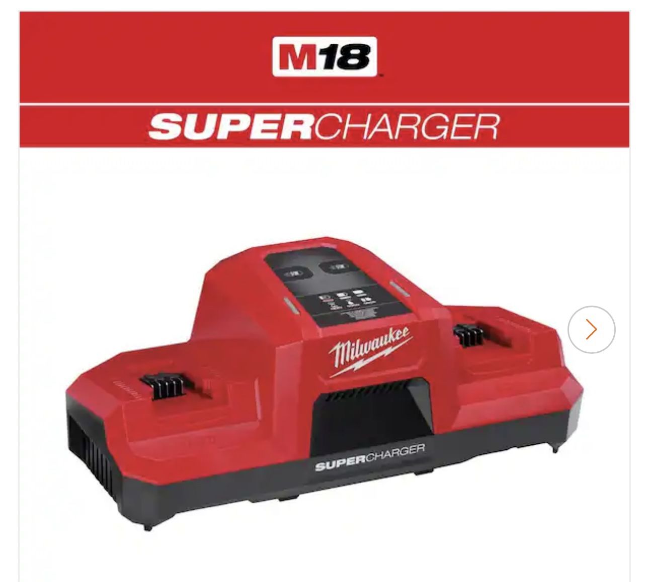 Milwaukee M18 18V Dual Bay Simultaneous Super Charger