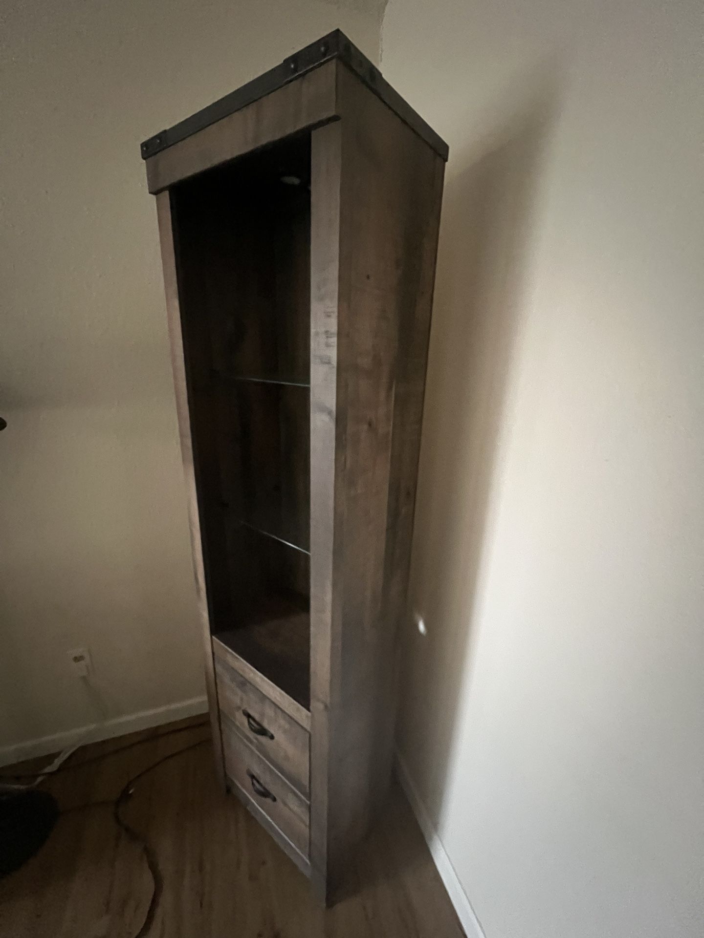Shelf With Storage And Display Light