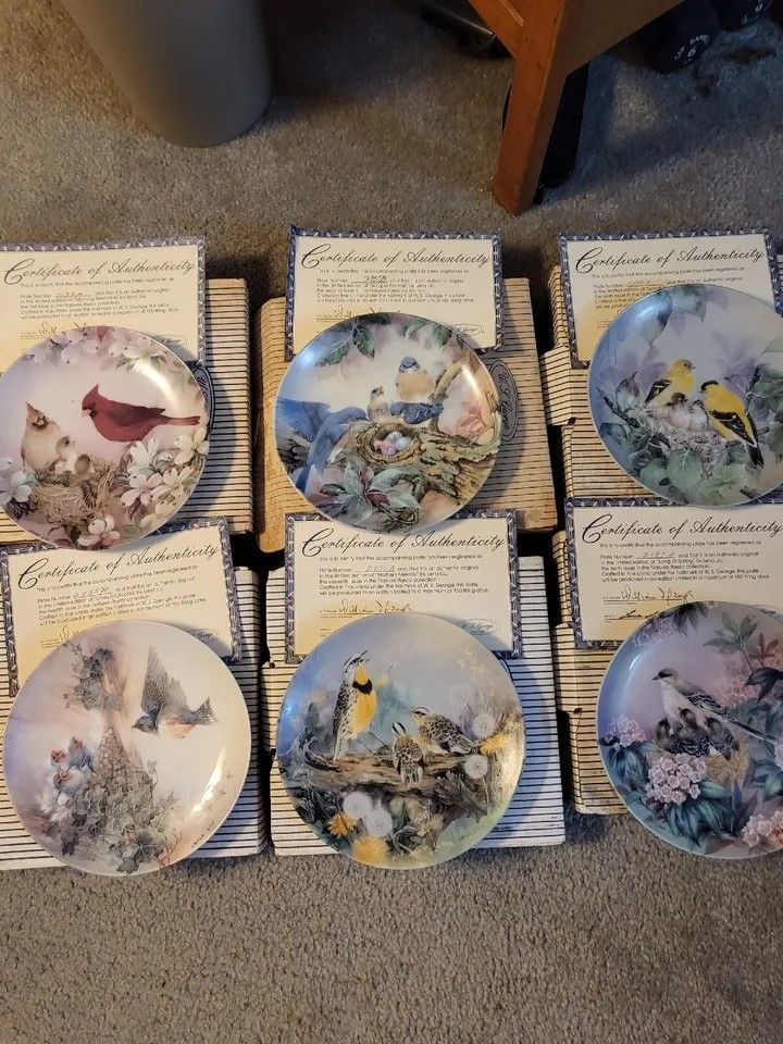 Six Collector Plates by Lena Liu, Natures Poetry Series Bradford Exchange 