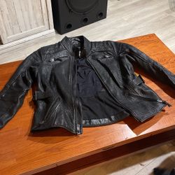 women’s leather riding jacket   only worn twice… 450 retail