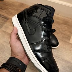 DV1308-004 Nike Air Jordan 1 Mid Space Jam Black Dark Concord White size 10.5