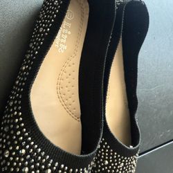 Link Black Studded Flats