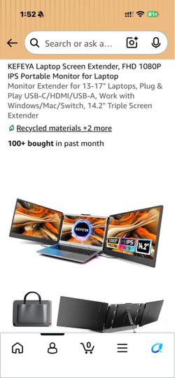 Laptop screen extender