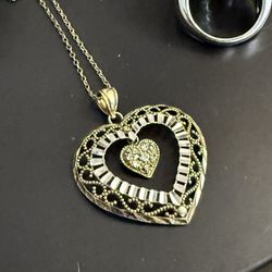 sterling silver heart necklace 