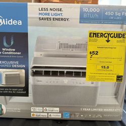 Midea 10,000 BTU U Shaped Smart Inverter Window Air Conditioner