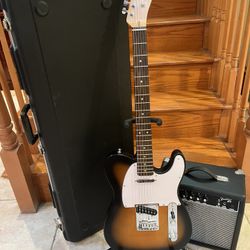 Squier Telecaster (Mint) W: Hardshell Case, Fender Amp