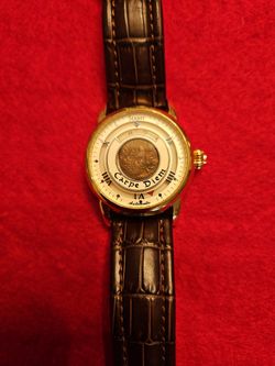 STAUER CARPE DIEM COIN AUTOMATIC JUMP WATCH