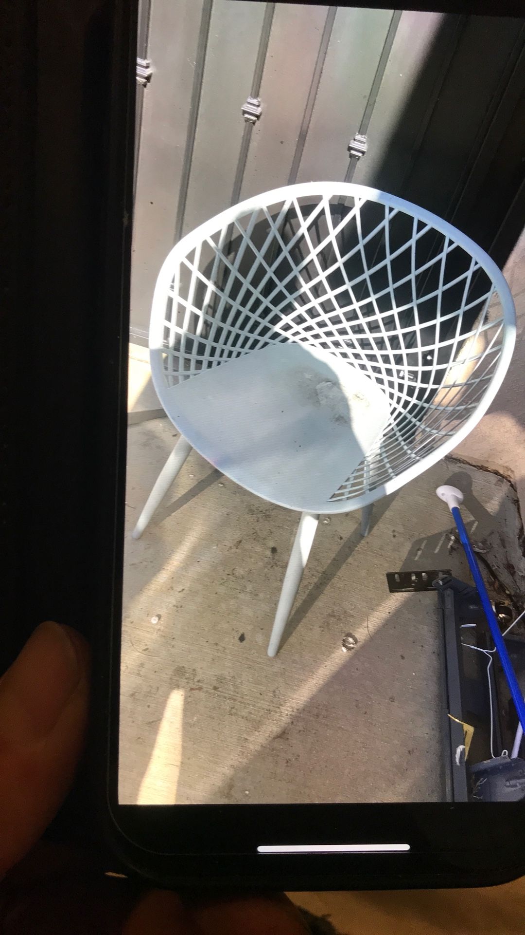 Spider Web Plastic And Metal Chair