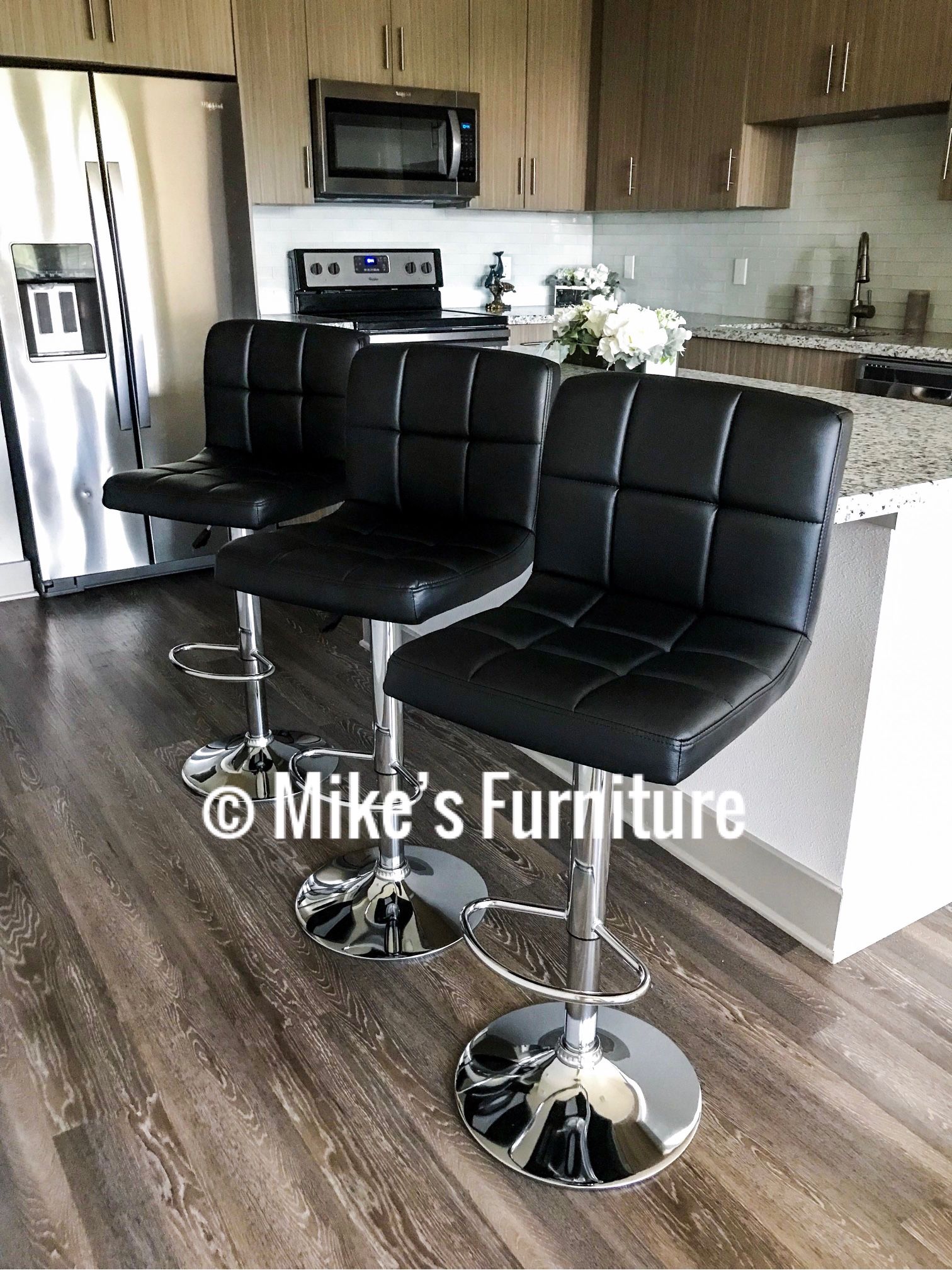New Adjustable Bar Stools (3 Colors Available ) Black White Gray