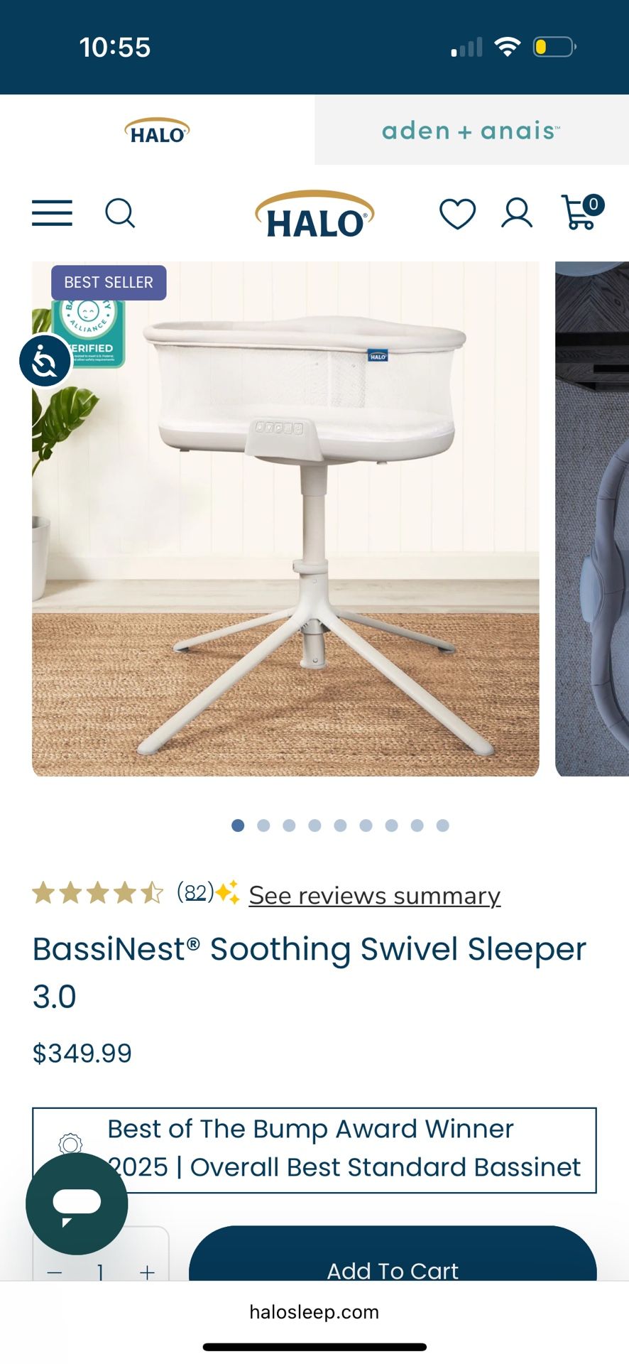 Halo Bassinest Swivel Sleeper 3.0 