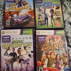 Lot Of 4 Kinect Games Xbox 360