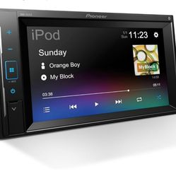 Pioneer DMH-241EX 6.2" Resistive Touchscreen, Double Din – Bluetooth, Backup Camera, AM/FM Radio, USB, FLAC Playback, Short Chassis, 13-Band EQ, 50W x