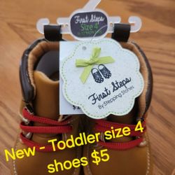 New  - Toddler Size 4 Shoes $5