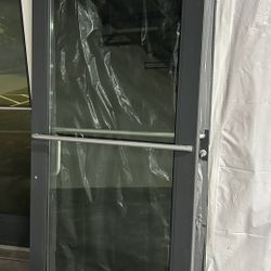 KAWNEER COMMERCIAL DOORS SET OF TWO