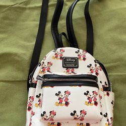 Mickey Disney Loungefly Small Backpack w/ Matching Wallet