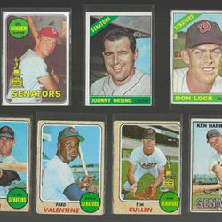 Topps Washington Senators Baseball Card Lot 7 Vintage 1960's