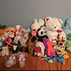 Huge Lot Of Stuffed Animals And Plushes
