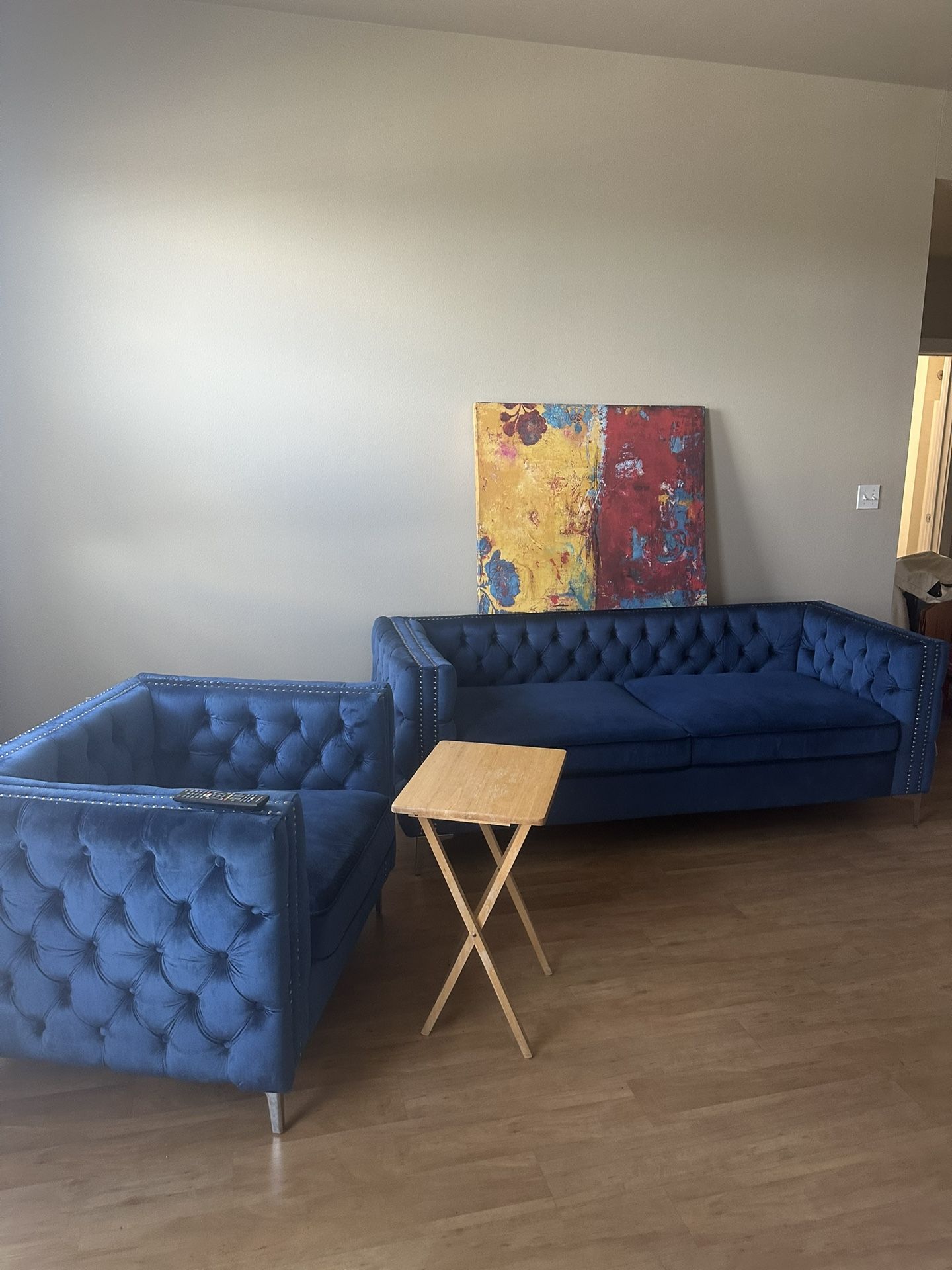 Blue Sofa Set
