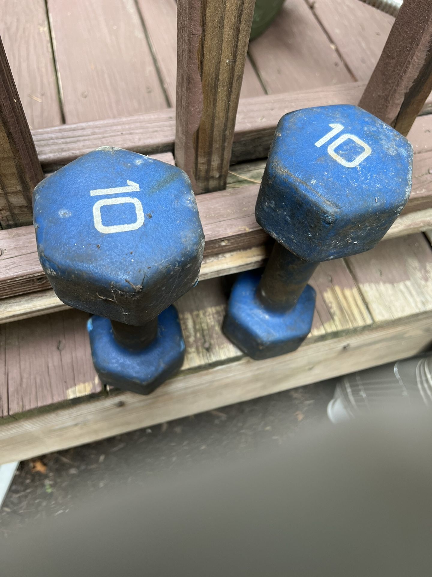 Rubber Dumbbells Pair Of 10s $10 For Both