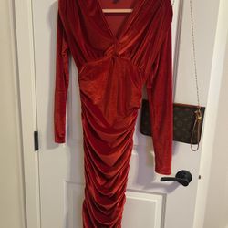 Red Velvet Dress