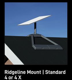 Starlink rooftop mount with ballast weights