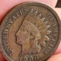 1906 Indian Head Penny Pretty Good Condition For Its Age