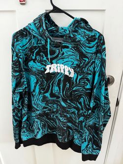 Trippy Marble Print Pullover Hoodie
