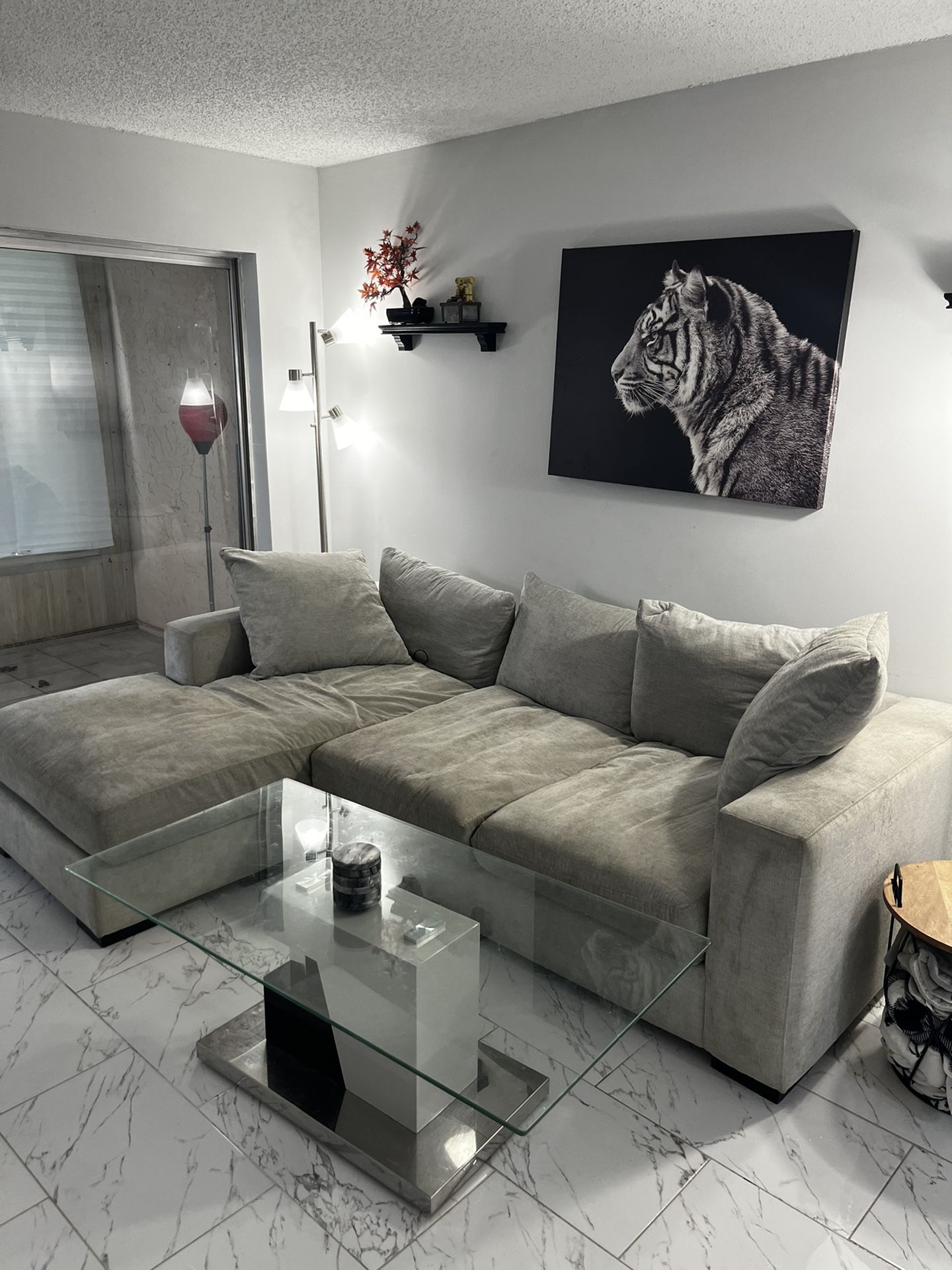 Grey L Shape Couch