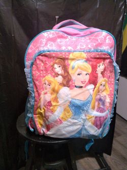 Disney Princesses Backpack, Featuring, Cinderella, Ariel, and Rapunzel.