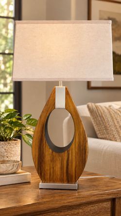 NOVA of California Pearson 30" Pecan Wood Table Lamp – Model 10394 – New