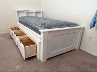 New Twin bed and mattress with drawers