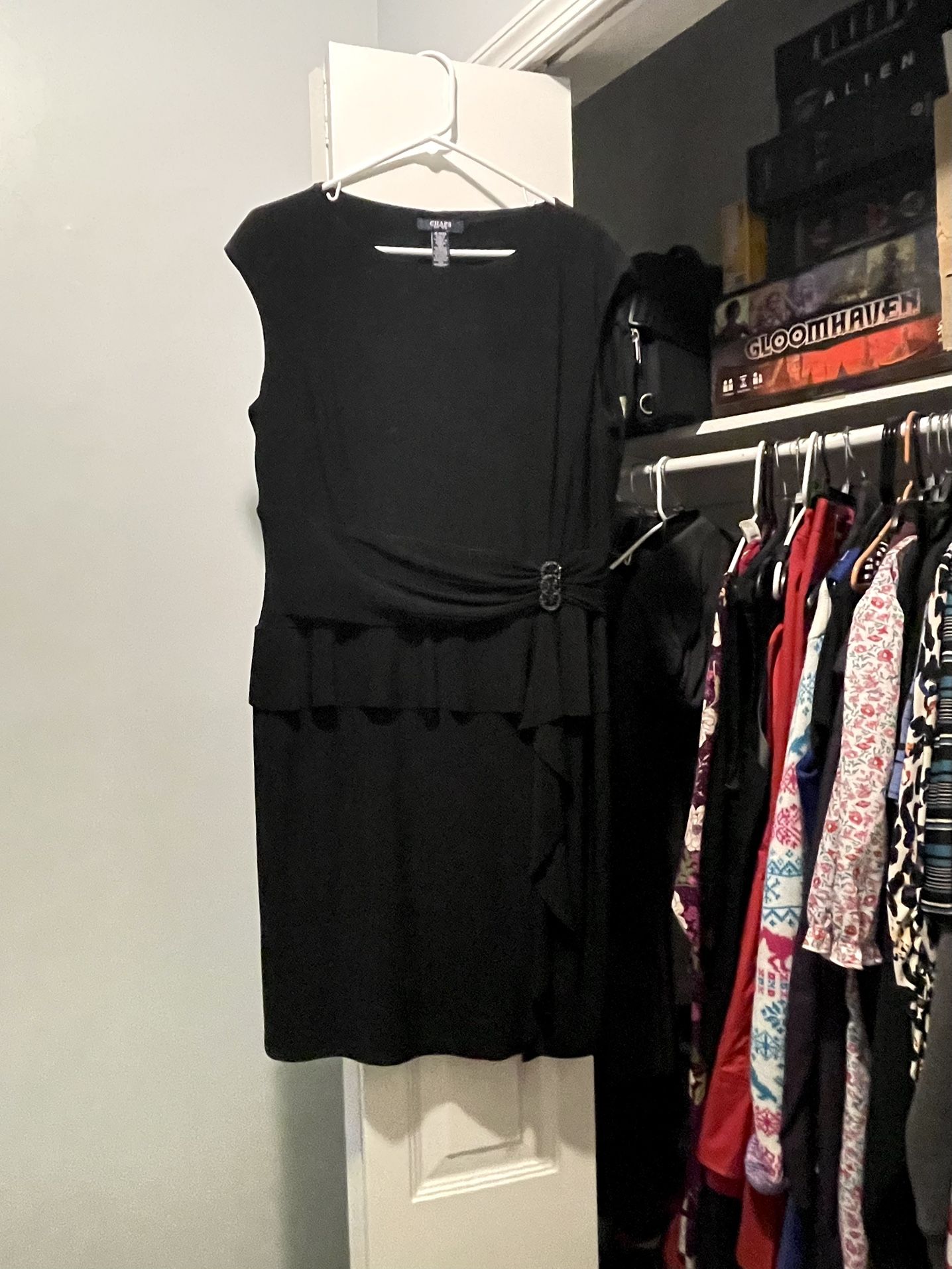 Chaps Little Black Dress Size XL Sleeveless Cocktail