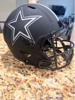 Riddell Dallas Cowboys Matte Black! Speed Replica Football Helmet - (New In Box!)