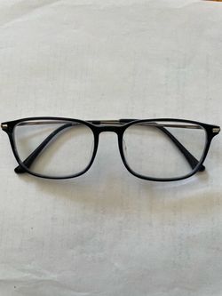 Classic Black Full-Rim Eyeglass Frames / Lightweight Metal Temples (Size 52-17-142) Classic Black Full-Rim Glasses Frame with Thin Metal Temples (52-
