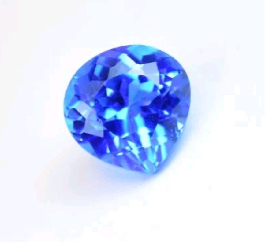 3.25 Ct Loose Blue Zoisite Tanzanite-Like Excellent Pear Cut Heated Gemstone. This 3.25 ct loose blue Zoisite Tanzanite-like gemstone is a stunning pi