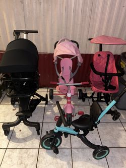 2 Strollers 2 Trycicles