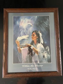Detha Watson "Within the Power" Framed Art Print Native American Southwest Decor 21x16
