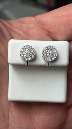 Moissanite Earrings 925 Silver VVS D Color